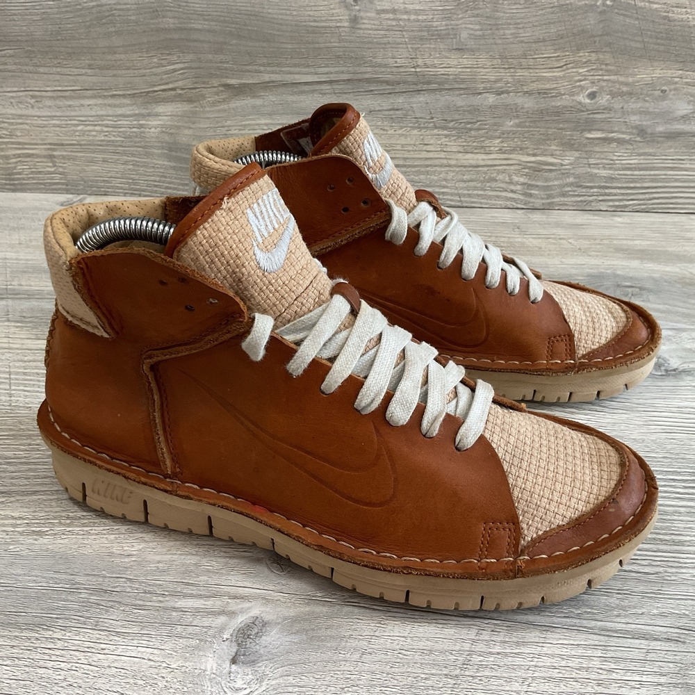 Nike Considered Mid Desert Oak Brown Leather Woven Vintage 311076-221 Size 8.5
